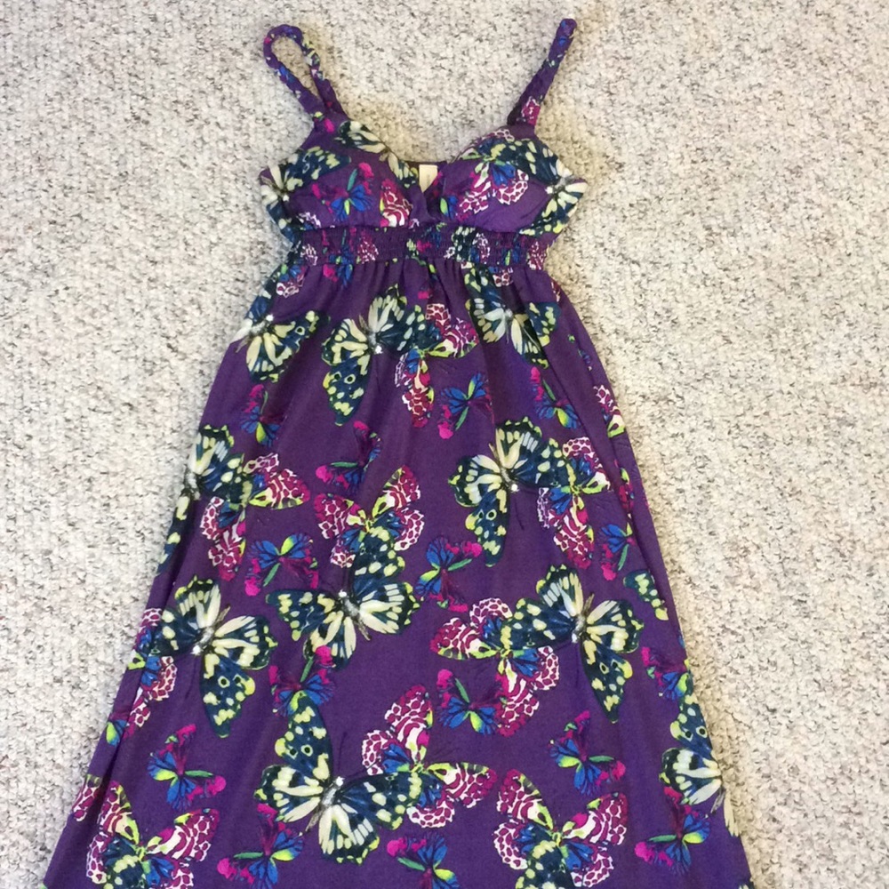 Maxi dress Sz M purple floral